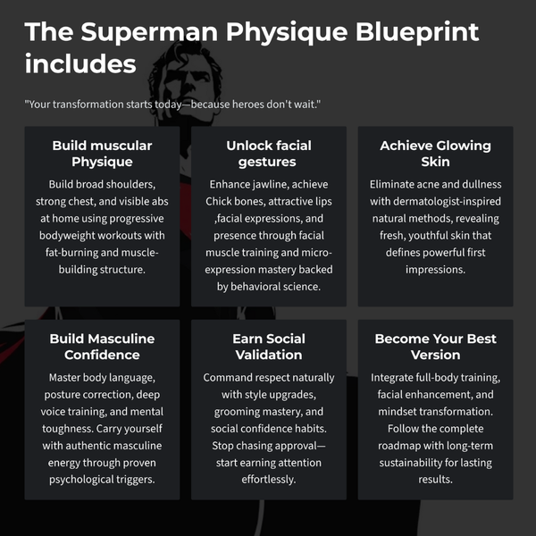 Superman Physique Blueprint – Complete fitness, Nutrition & Skin Transformation System